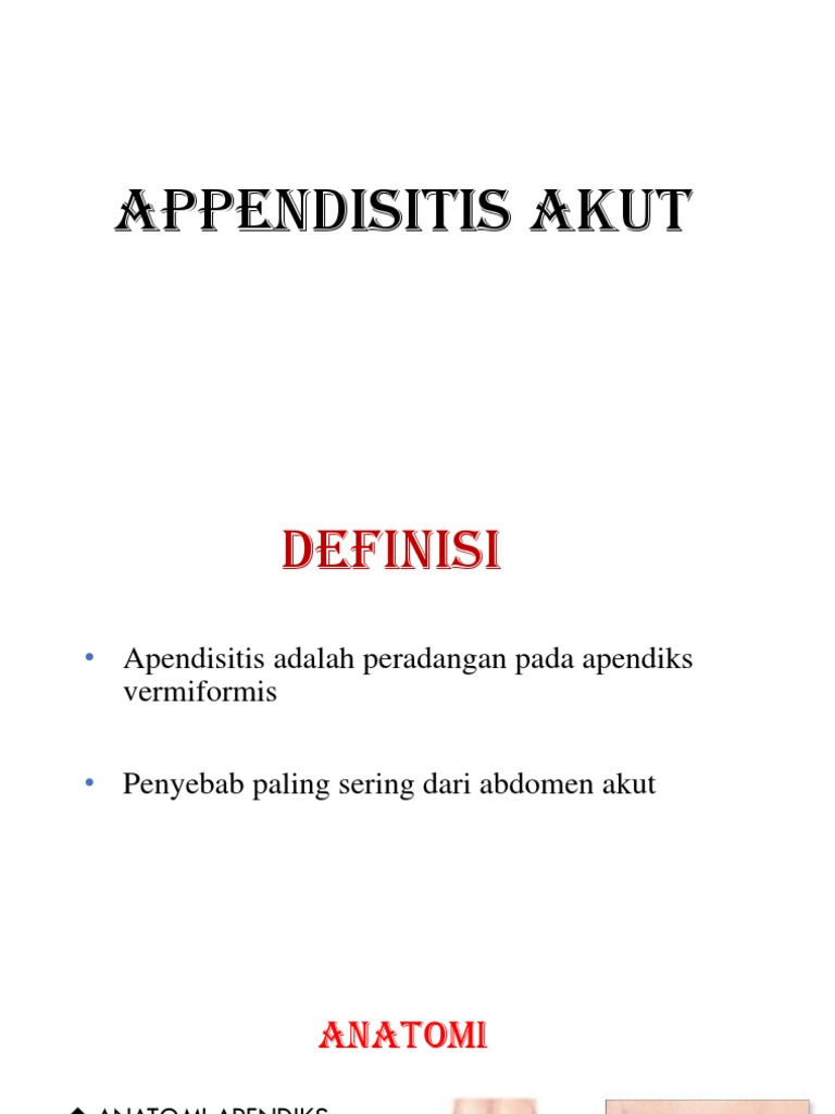 Panduan Lengkap Apendisitis Akut | PDF