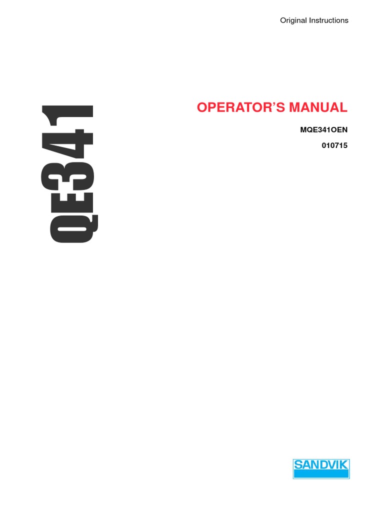 QE341 Operations Manual 01 07 15 English PDF | PDF