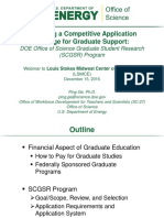 Preparing A Competitive Application Package For Graduate Support