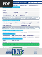 Ficha Inscrição de Sócio ATVDE