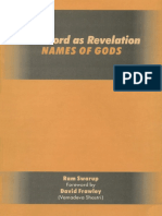 The Word as Revelation- Names of God