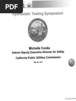 Hydrostatic Testing Symposium Overview CPUC 2011