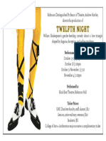 Advertisement Flyer For Twelfth Night - Revised