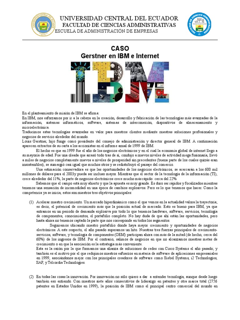 Caso IBM | PDF | Ibm | Innovación