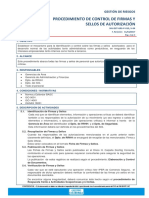 SIG-DST-GRS-P-010 Control de Firmas y Sellos de Autorización V04 311017