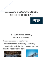 Doblado y Colocacion Del Acero de Refuerzo