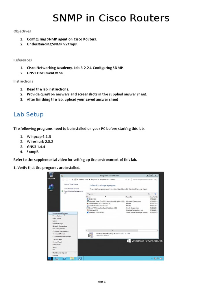 Configuring SNMP on Cisco Routers | PDF | Screenshot | Router (Computing)
