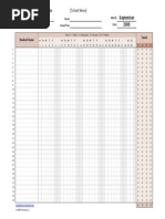 Monthly Class Attendance: September 2008