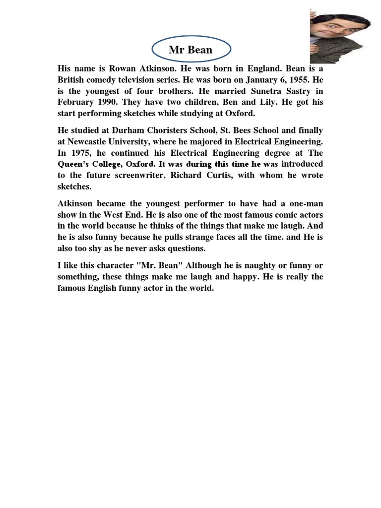 Mr Bean Essay