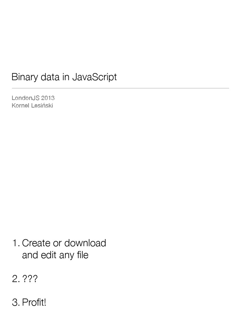 London Js Binary | PDF | Data | Computer Hardware