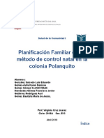 Planificación Familiar Como Método de Control Natal en La Colonia Polanquito (1)