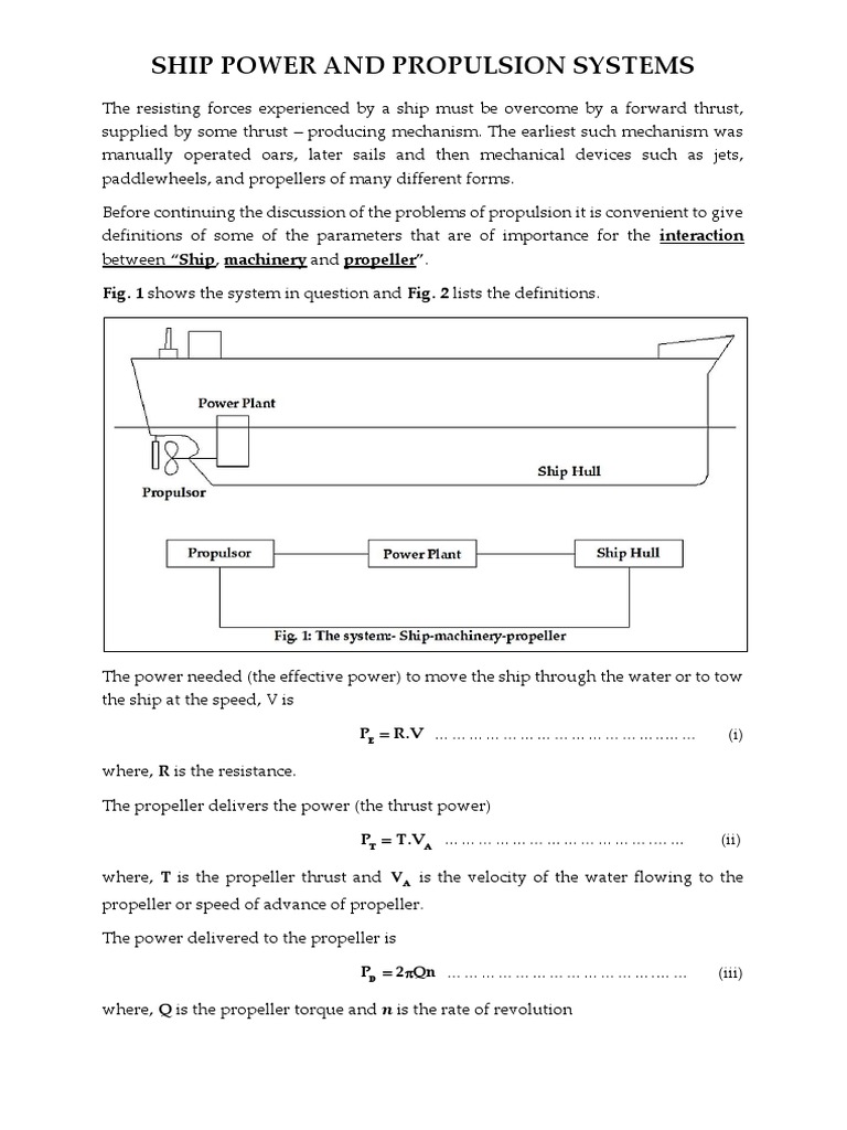 Ship Power and Propulsion Systems: Fig. 1 Shows The System in Question ...