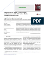 Investigation On Phase Transformation Mechanism of Zeolite Nay Under Alkaline Hydrothermal Conditions