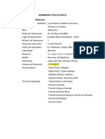 Anamnesis Psicologica - Cebe