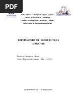 Experimento VII, Lei de Boile e Mariotte