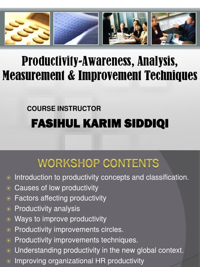 Productivity Concept | PDF | Factors Of Production | Employment
