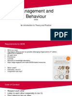 Management and Behaviour: An Introduction To Theory and Practice