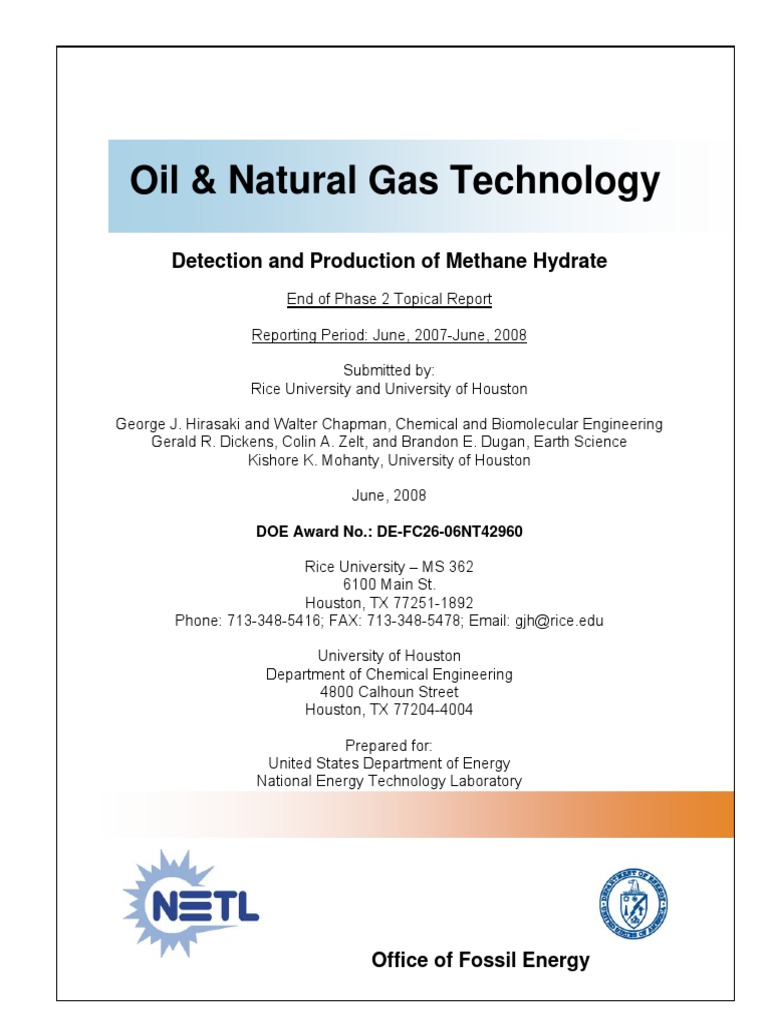 Methane Hydrate Detection Report | PDF | Permeability (Earth Sciences ...
