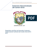 Plan de Desarrollo y Ordenamiento Teritorial Del Canton Giron Gobierno Autónomo Descentralizado Del Cantón Girón