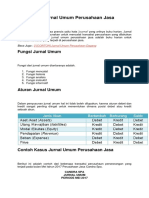 Pengertian Jurnal Umum Perusahaan Jasa