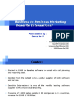 Business To Business Marketing Dendrite International: Presentation By: Group No-5