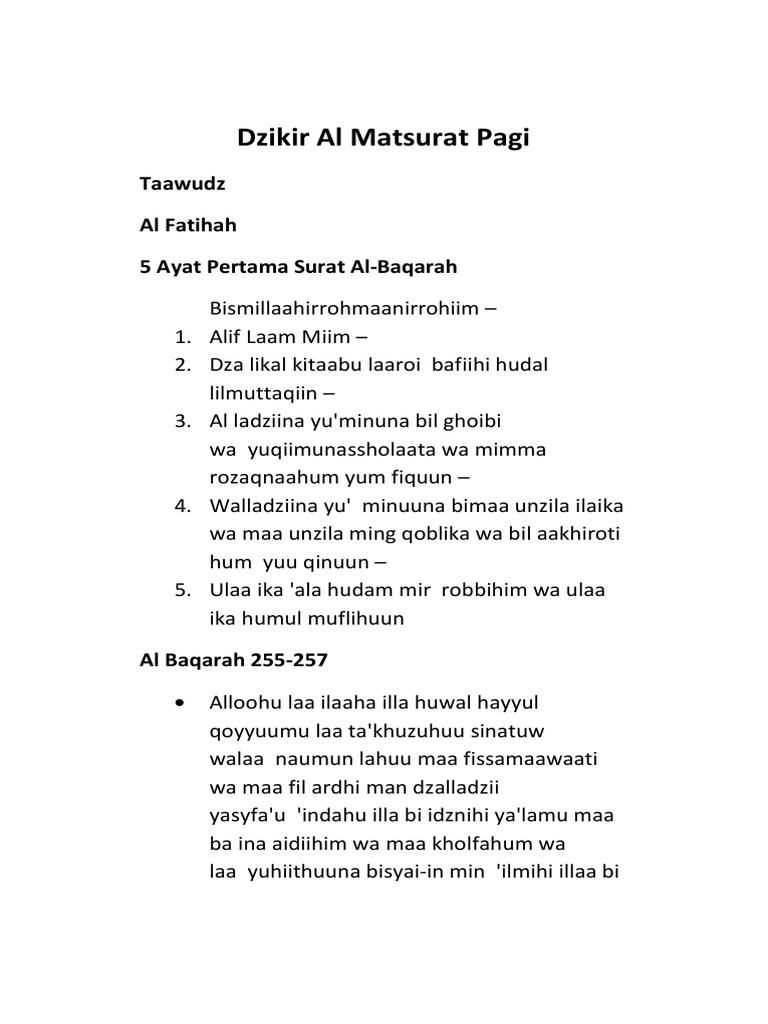 Dzikir Pagi