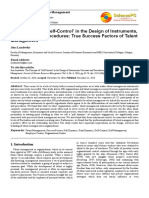 The Principle of Self-Control' in The Design of Instruments, Processes and Procedures: True Success Factors of Talent Management