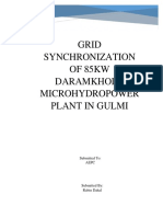 Feasibility Report On Grid Synchronization of Daram Khola Micro Hydro Hydro