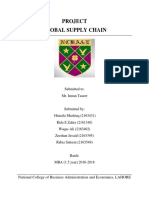 Project Global Supply Chain: Submitted To: Mr. Imran Taseer