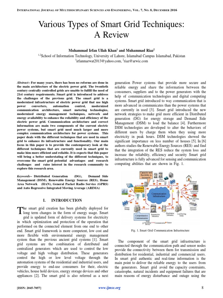 Various Types of Smart Grid Techniques PDF | PDF | Smart Grid ...