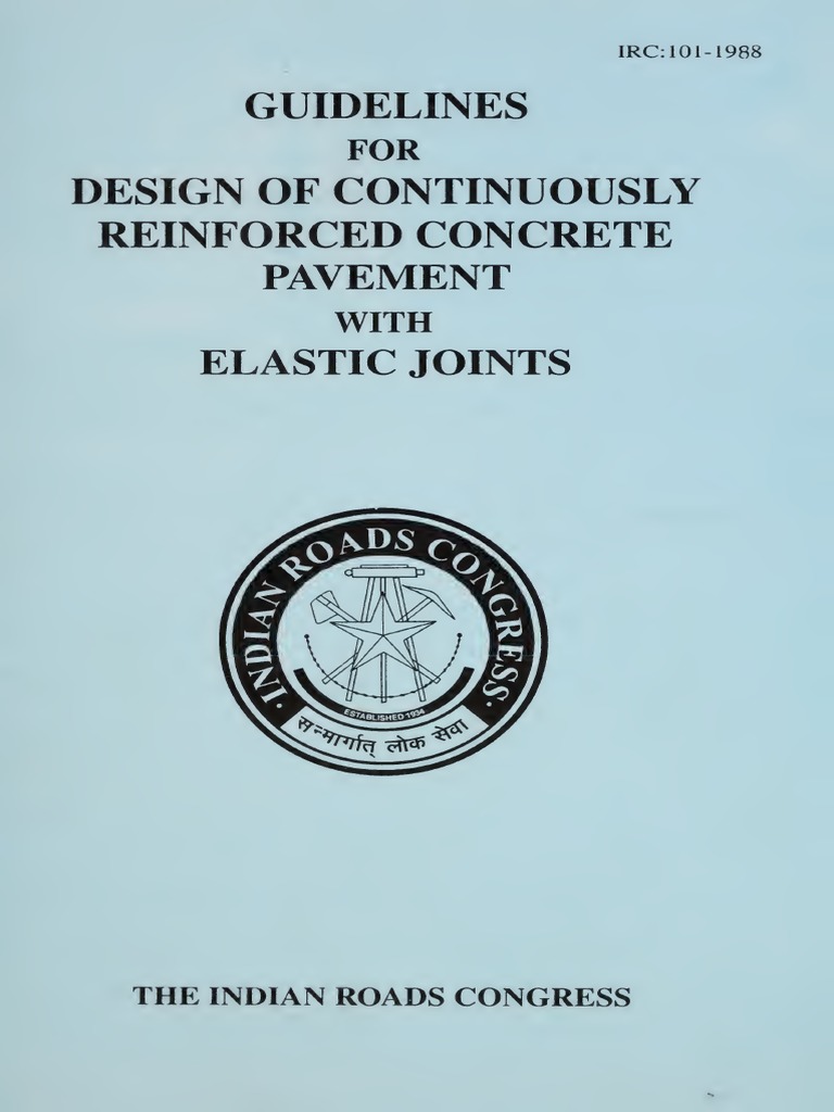 Irc 101 For Reinforced Concrete Design Road | PDF | Road Surface | Concrete