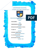 Informe de Fisicoquímica Termodinamica de Gases