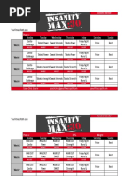 Insanity Max 30 Standard Calendar