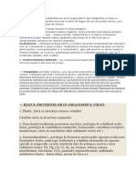 Rolul Proteinelor in Organismul Uman:: Catabolismul - Descompune Materia Organica, Ca de Exemplu Acumularea Energiei