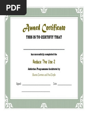 Award Certificate