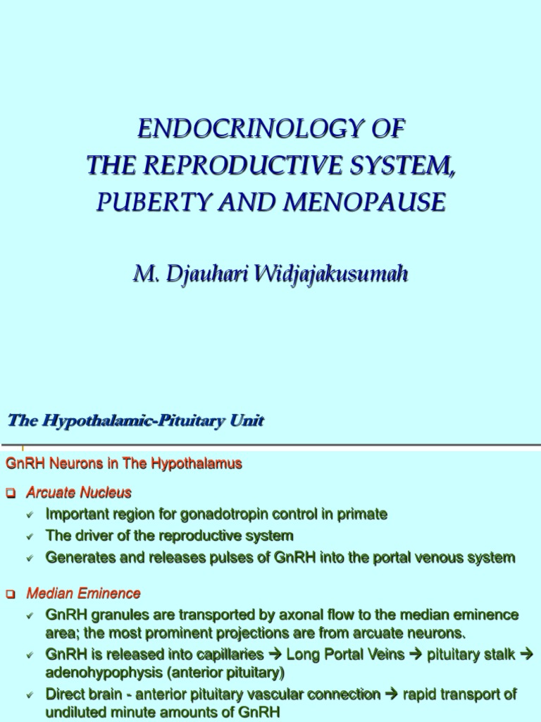 Endocrinology of Puberty and Menopause | PDF | Hormone Replacement ...