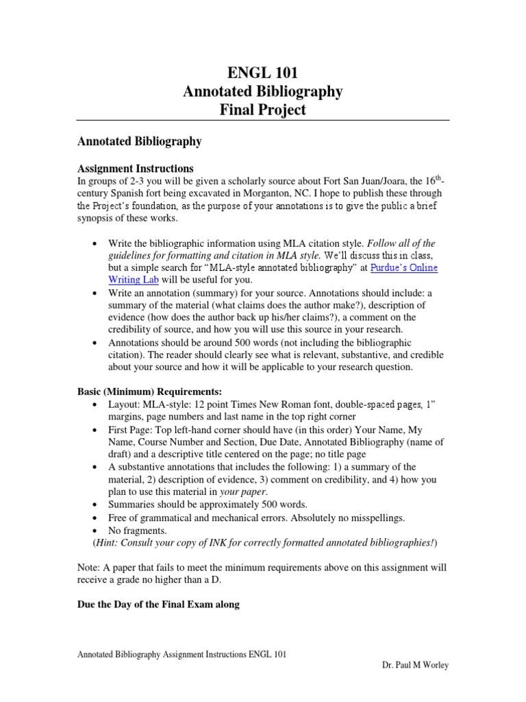 Annotated bibliography - apa 7th edition picture