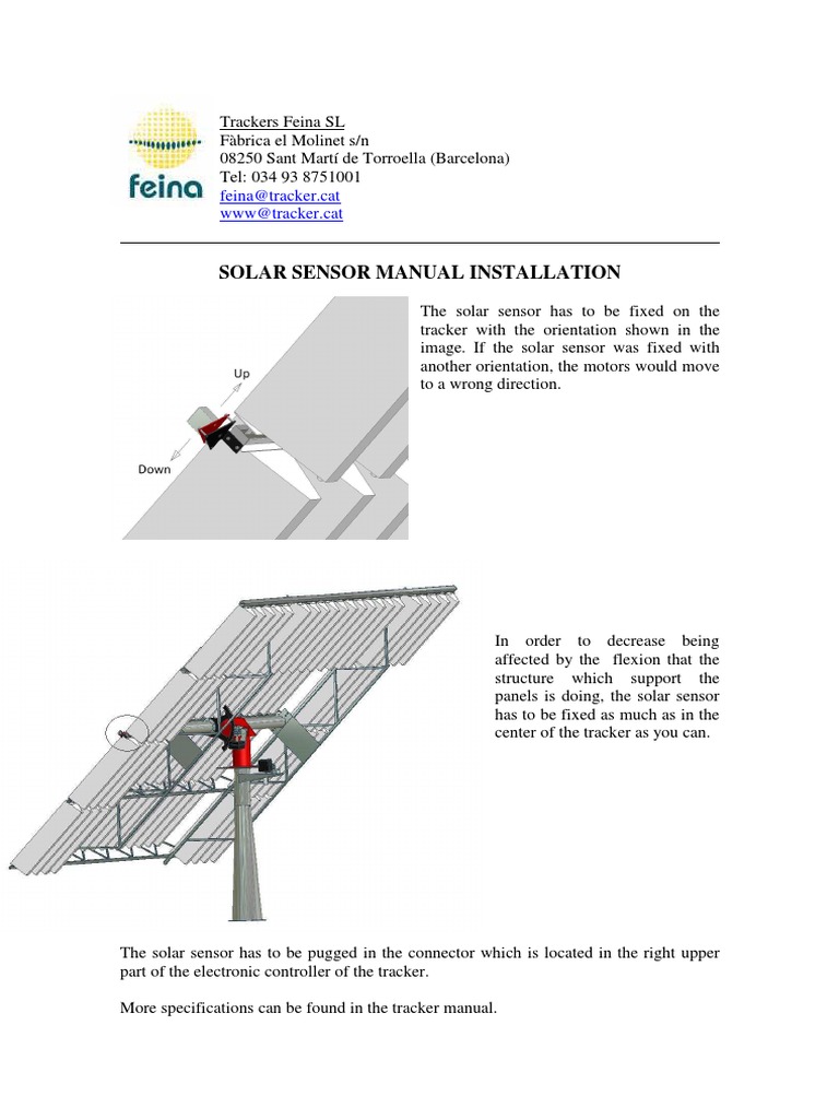 Solar Sensor Installation Guide | PDF