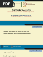 Sound Pressure and Intensity Level: Dr. Shankha Pratim Bhattacharya