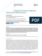 A Review of Employee Turnover Influence Factor and Cauntermeasure