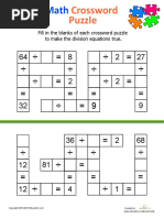 Addition Crossword Pdf
