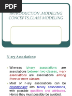 Introduction, Modeling Concepts, Class Modeling