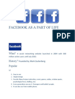 Facebook As A Part of Life