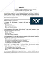 Cuestionario sobre convivencia y disciplina escolar de menos de