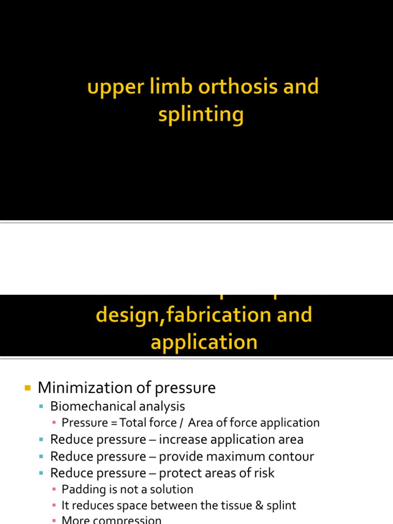 Upper Limb Orthosis Overview | PDF | Thumb | Elbow