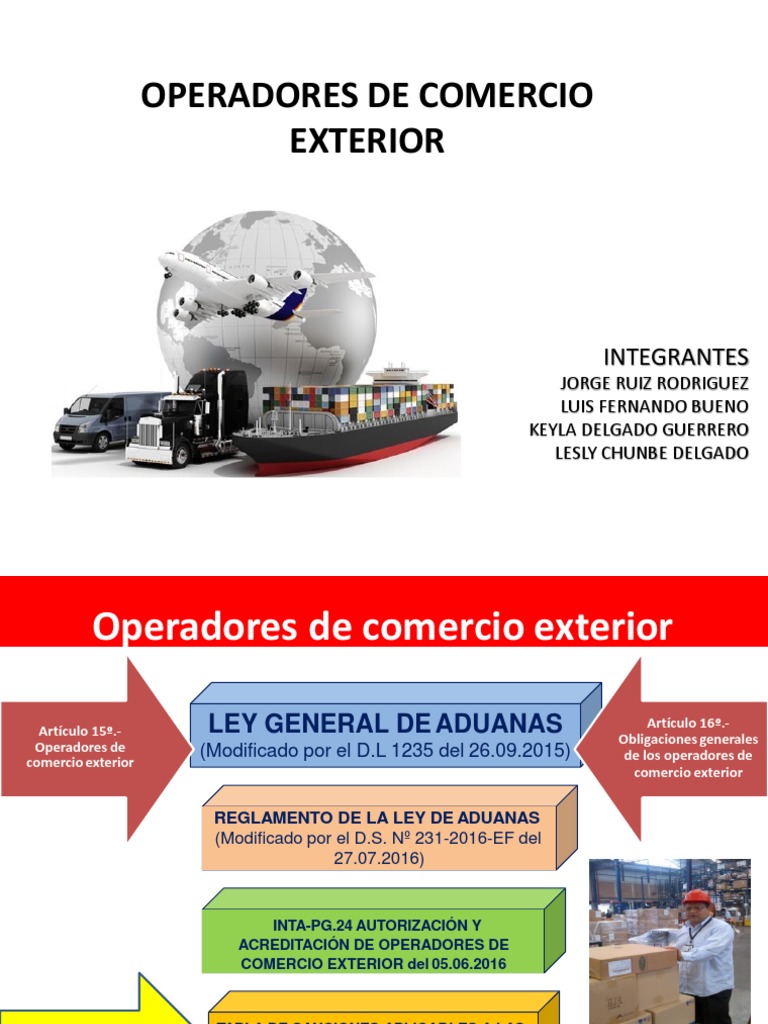 Operadores de Comercio Exterior Exponer El comercio