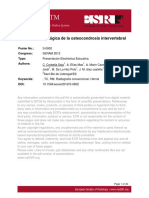 Evaluación Radiológica de La Osteocondrosis Intervertebral: Poster No.: Congress: Type: Authors