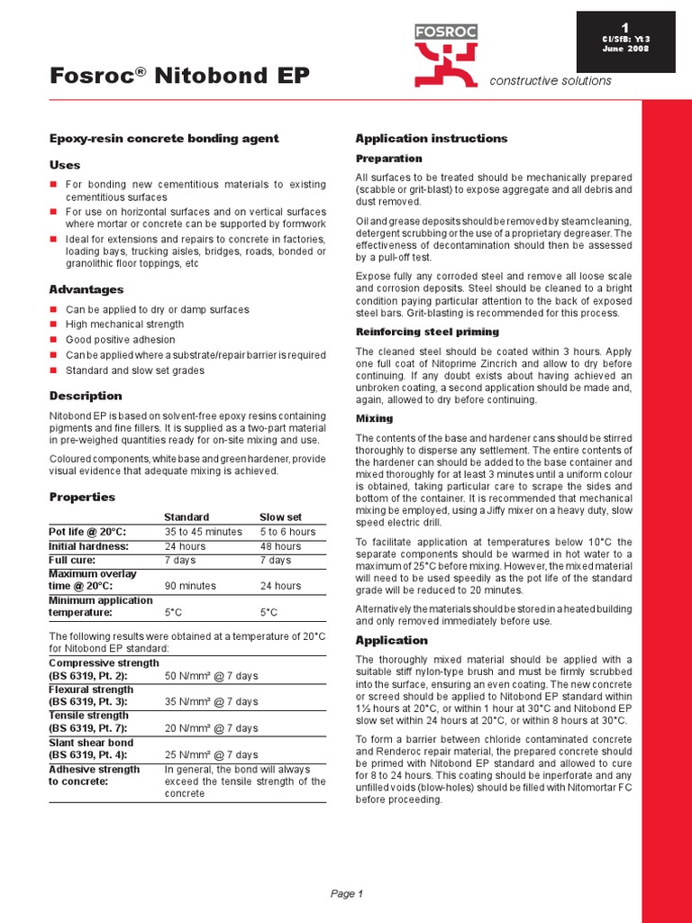 Nitobond EP 0608 PDF Corrosion Concrete