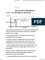 How To Build An Active Bandpass Filter Circuit With An Op Amp