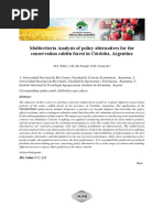 Multicriteria Analysis of policy alternatives for the conservation caldén forest in Córdoba, Argentina